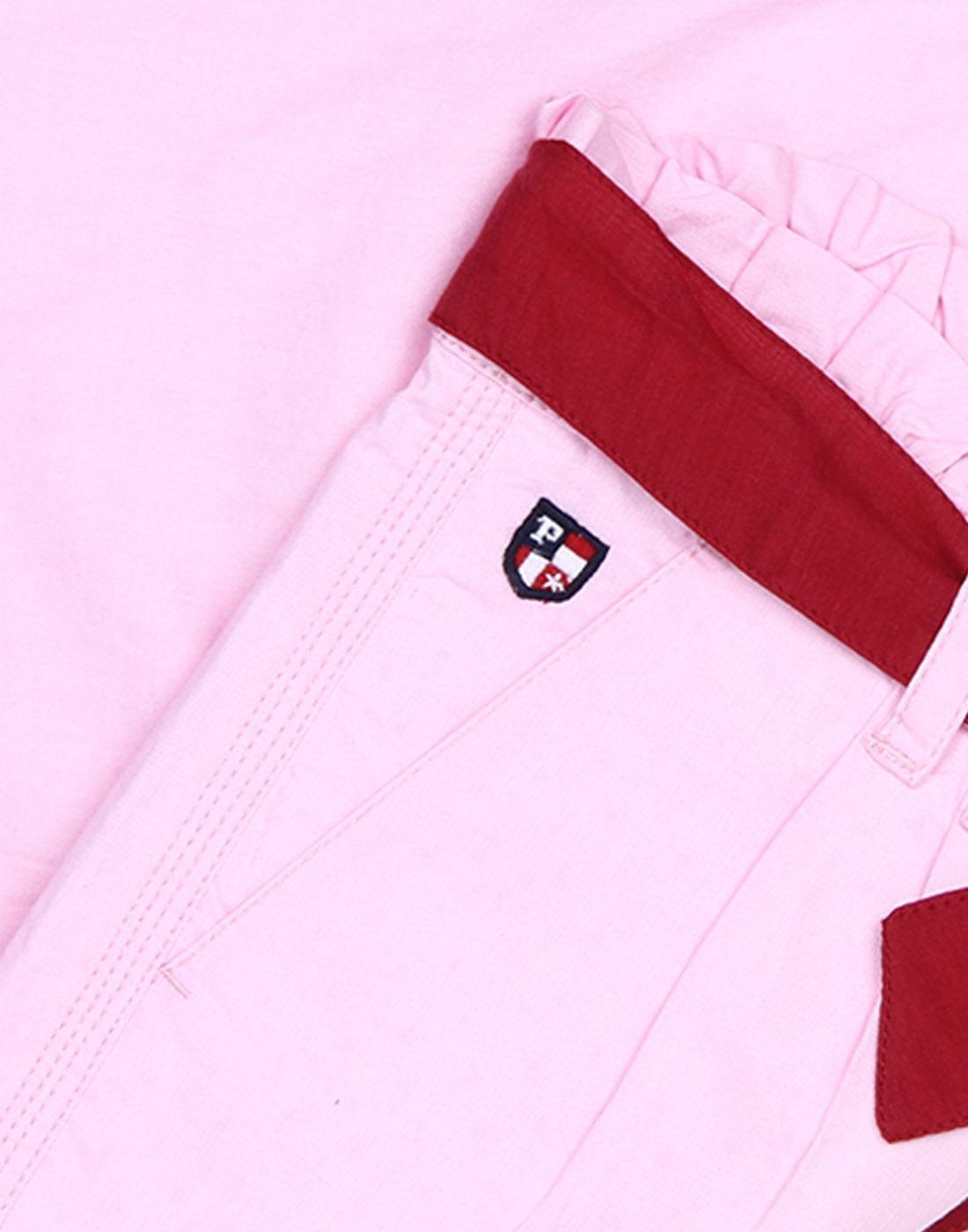 U.S.Polo Assn. Girls Regular Fit Solid Pink Shorts